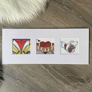 💓Tom Clancy Art “The Love Story” Collection Tattoo-Inspired Matted Frame